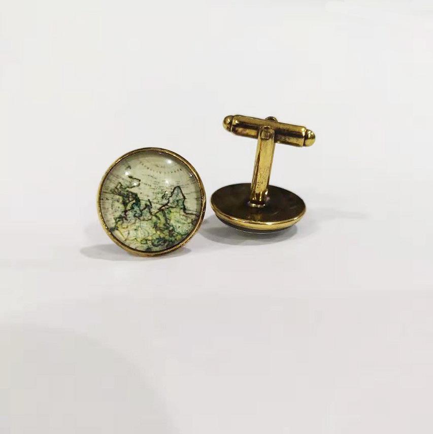 World Map Retro Cufflinks – European  American Style Jewelry