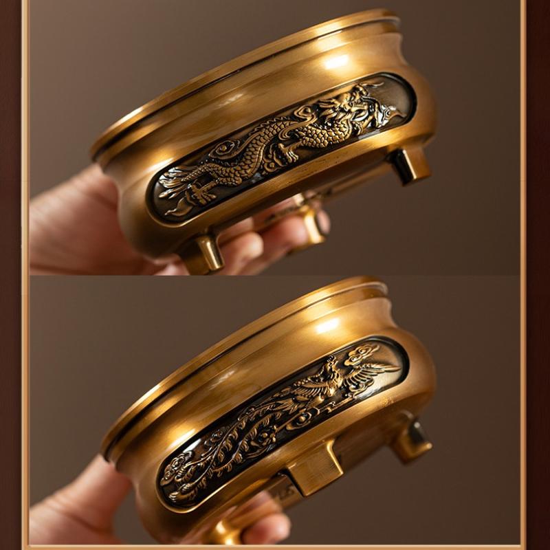 Alloy Tripod Incense Burner for Home Sandalwood Agarwood Coil Stick Aromatherapy Tea Table Zen Meditation Decor Gift