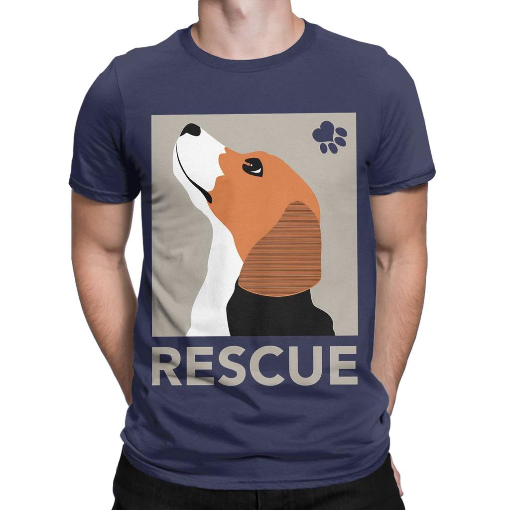 Rescue Beagle Funny 100 Cotton Tshirt Beagle Tees Tops For Unisex