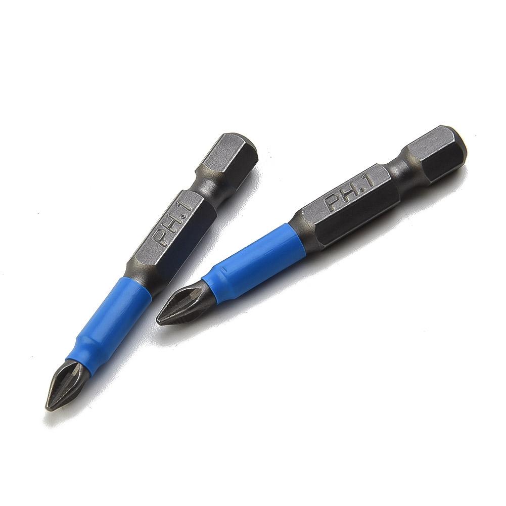 Magnetic Screwdriver Bits Single Head PH1/PH2/PH3/PZ1/PZ2/PZ3 Alloy Steel 10pcs