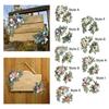 2x Künstlicher Kranz Schmuck Foto Requisiten Dekoration Handgemachte Kunst Deko DIY Szene Layout Hochzeitsbogen Blume für Innenfenster