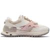 Li Ning Textile, Leather Cushioning Slip Resistant Abrasion Resistant Low top Casual Shoes Women's Pink AZGS078-3