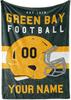 Throw Blanket For Football Fans Ships Next Day Made In Usa -Custom Fleece Name Ideal Youth Footb  Custom Blankets