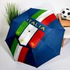 Automatyczny parasol z nadrukiem herbu włoskiej piłki nożnej, 8-żebrowy, do podróży, na kemping, parasol codzienny, niezbędny prezent dla rodziny i przyjaciół
