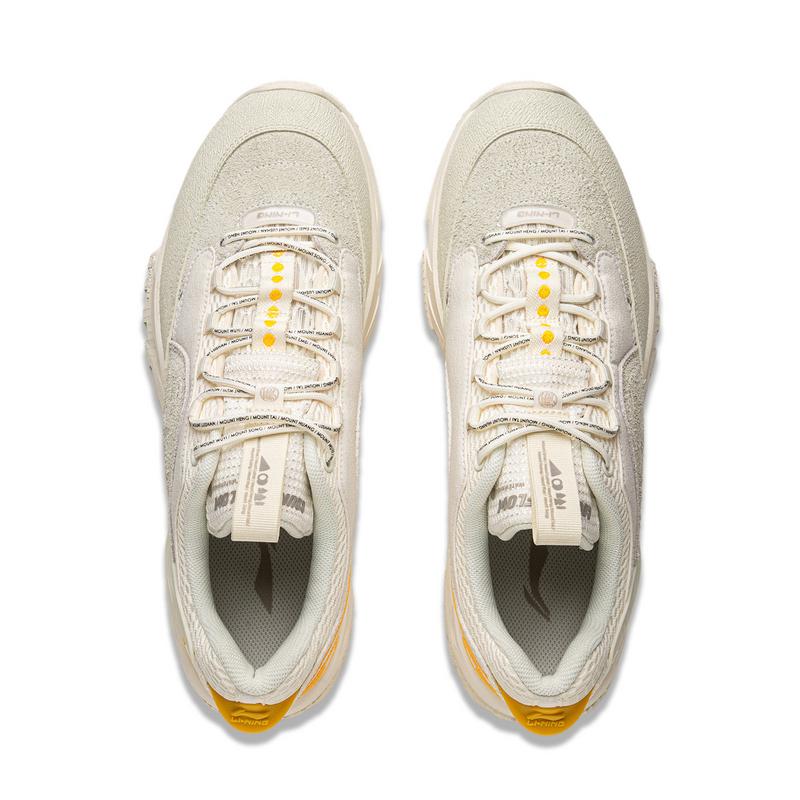 Li Ning CF Trail V2 Durable Comfortable Shock Absorption Support Low Top Outdoor Hiking Shoes Women Hiking Shoes White AHCU040-4