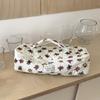Quilting Cotton Hair Dryer Storage Bag with Handle Large Capacity Carrying Case Dustproof Soft Curler Storage Bag for Travel