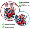 Patriotic Window Clings 4th of July America Flag Flowers Window Stickers for Independence Day Memorial Day Home Kitchen Decor
