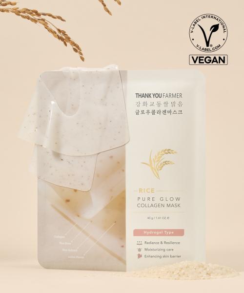 Thank You Farmer Ganghwa Gyodong Rice Clear Glow Collagen Mask FREE