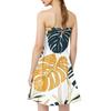 Women's Fashion Casual Bandeau Print Sleeveless Dress