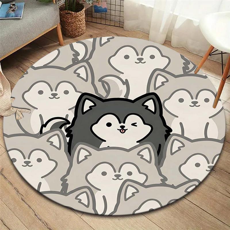1Pc Husky Print Flannel Blanket, High quality Comfortable for All Seasons, Home Decor, Warmth and Comfort, Perfect for Christmas Gifts