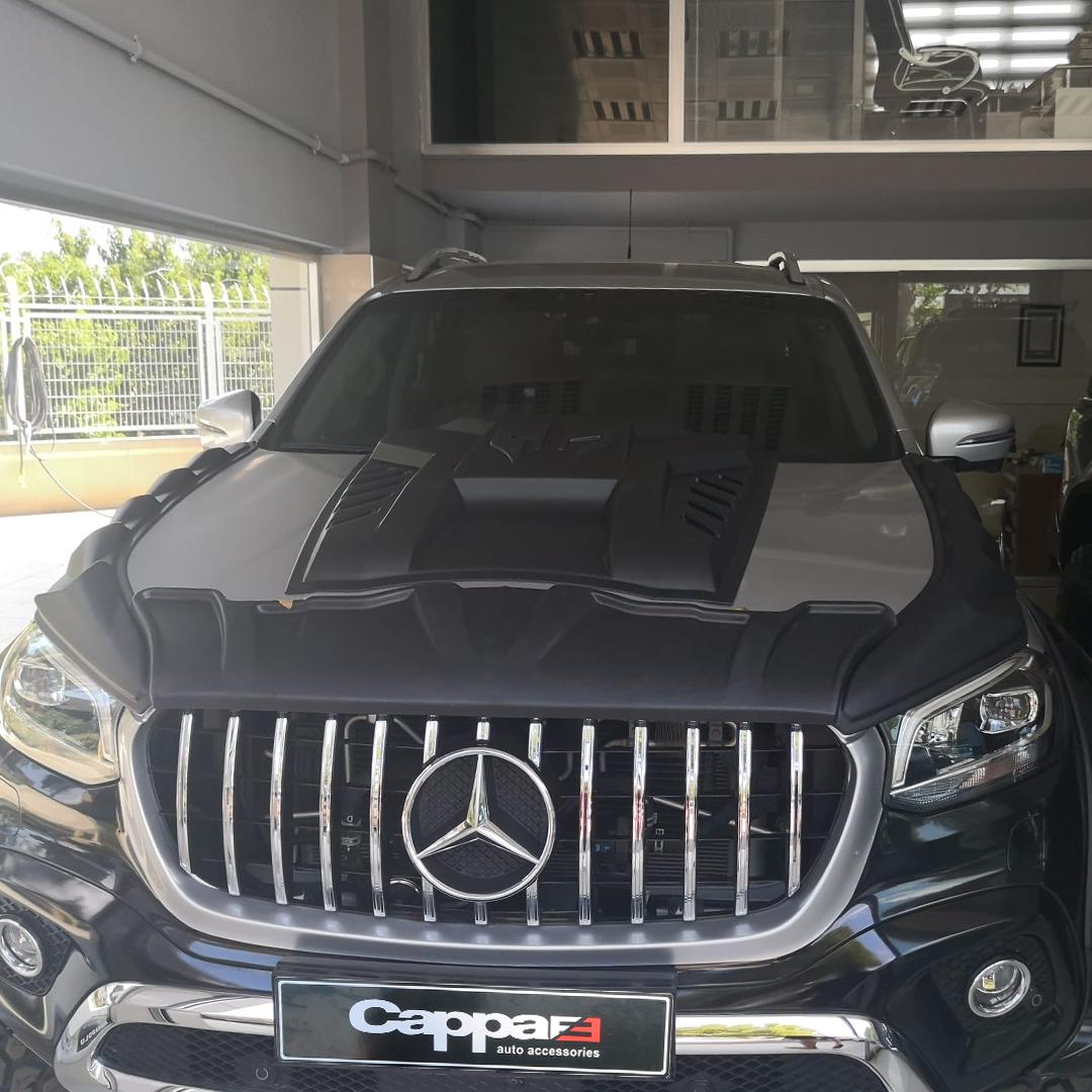 

For Mercedes X-class 2017 To 2025 Dragon Protector Pack 3 Pieces Hood Protection--Car Accessories Styling Modified Spoiler чорний