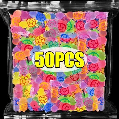 50/2pcs Mini Luminous Turtle Ornaments Micro Landscape Glowing In The Dark Cute Miniatures Turtle Kids Toys Home Decoration Gift