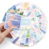 50 Trendy Landscape Oil Painting Stickers - DIY Skateboard & Water Bottle Decor (Non-Infringing, Graffiti Style)