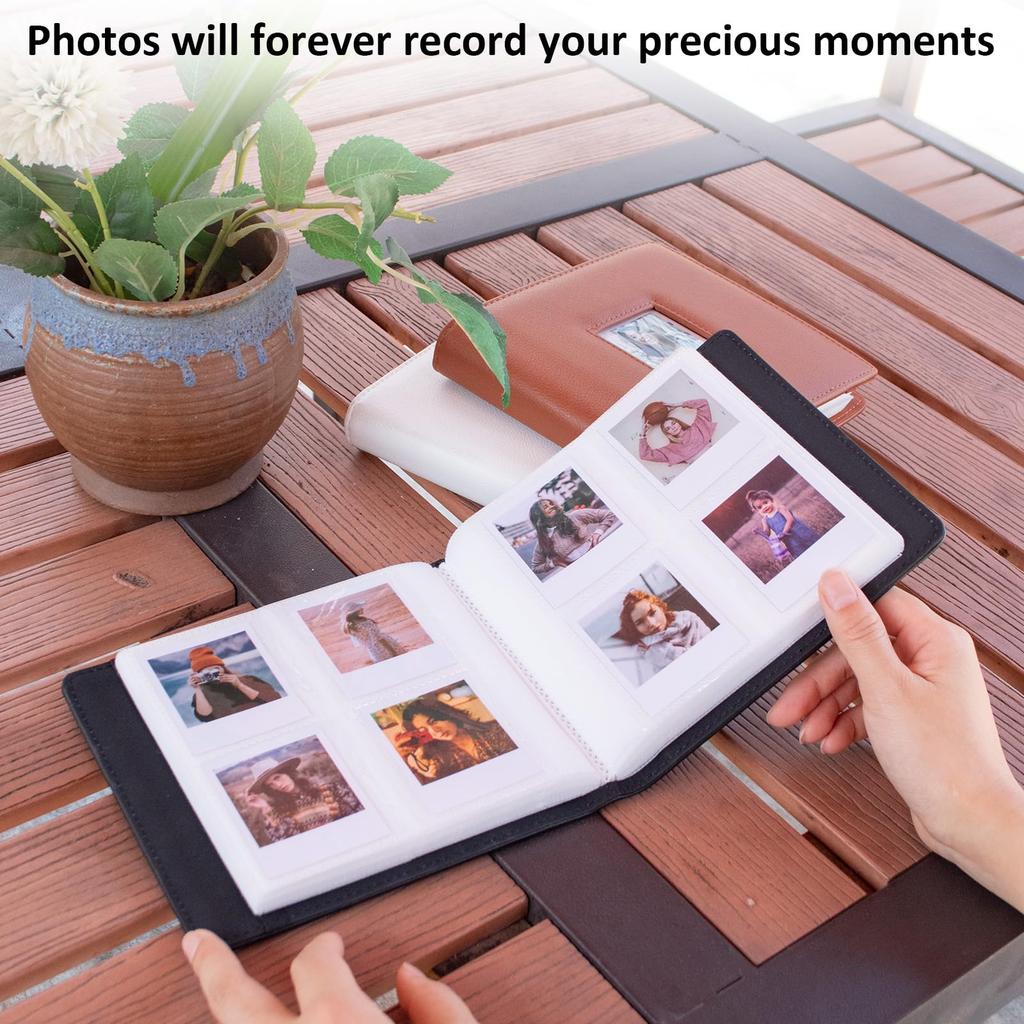 Kinokoo Polaroid GO 288-Taschen-Fotoalbum für Polaroid GO Sofortbildkamera, PU-Leder Großes Kapazitätsalbum für Polaroid GO Kamerafilm, 2,62 x 2,12 Zoll