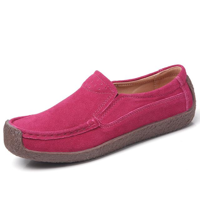 

Мокасины из натуральной кожи, женская обувь на плоской подошве, весенне-летние удобные мягкие кроссовки, повседневная обувь высокого качества, без шнуровки на плоской подошве 42 39 роза розовый