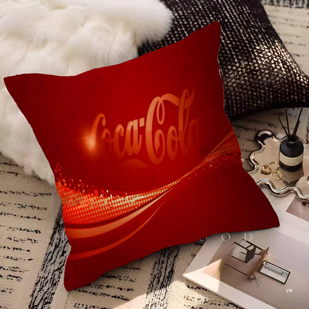 CCocasCColas Pillow Covers Cartoon Sofa Decorative Home Doublesided Printing Short Plush Cute Cushion Cover
