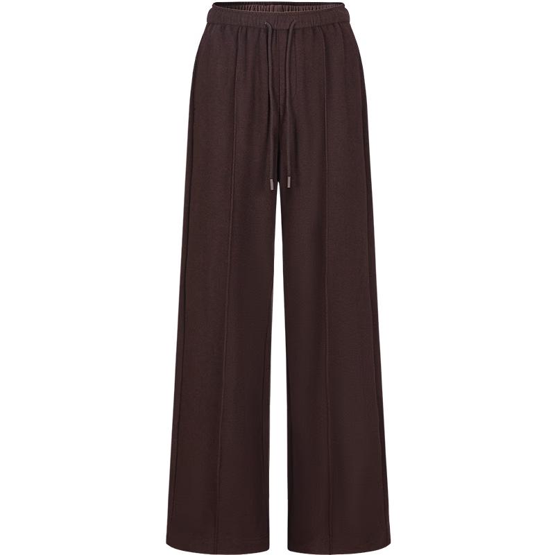 Jiusi Anna Kai Women's Winter Plush Wide-Leg Trousers