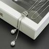 Classic Simple Long Pearl Spiral Adjustable Pendant Necklace For Women Girls Exquisite Versatile Sweater Chain Accessories Gifts