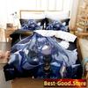 Ouro Kronii Постельное белье Single Twin Full Queen King Size Bed Set Adult Kid Bedroom Duvetcover Sets Anime Parure de lit Bed