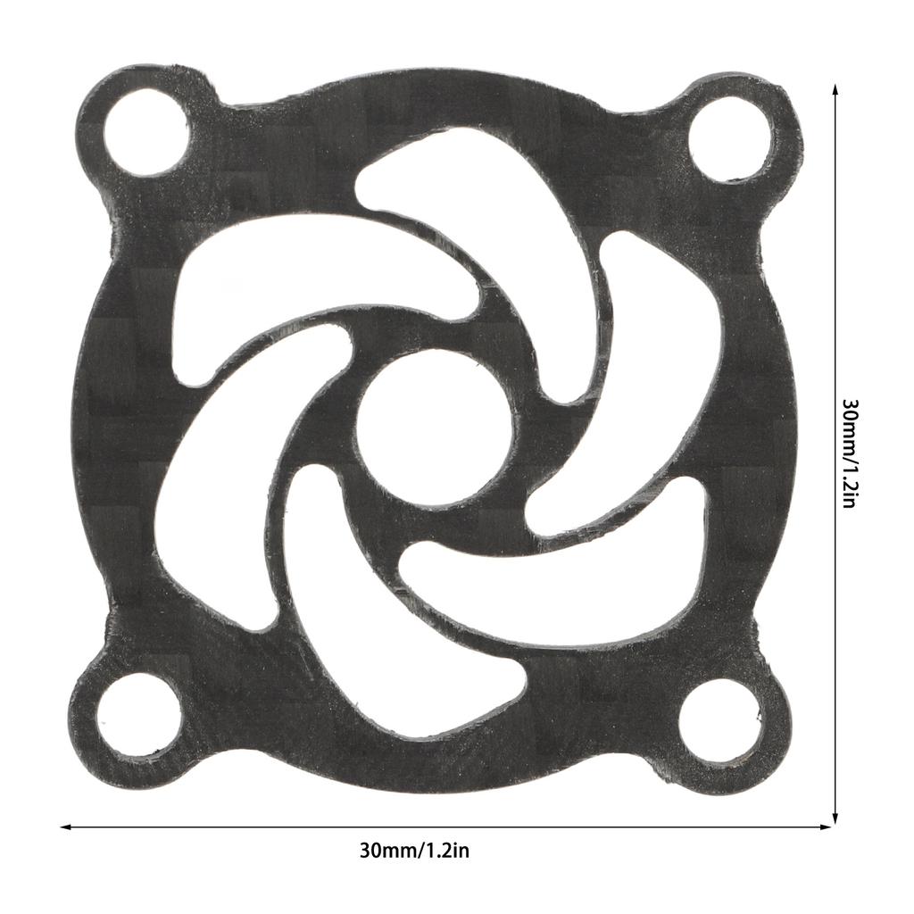 30x30mm Kühlerlüfterabdeckung Kohlefaser RC Elektromotor Lüfter Wärmeableitungsabdeckung B