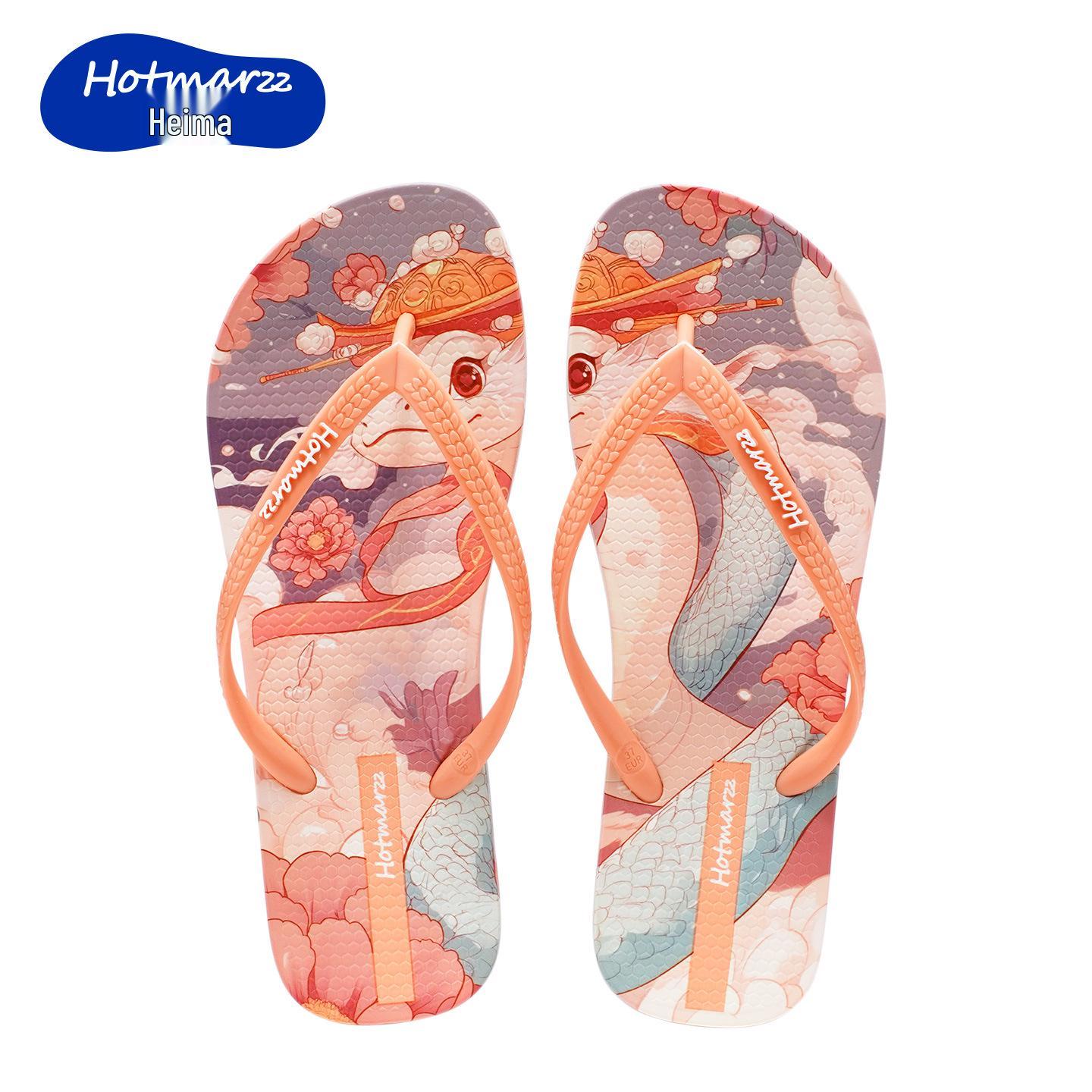 Hotmarzz Women s Non-Slip Beach Flip-Flops: Cute, Fashionable, Outdoor Thong Slippers 37