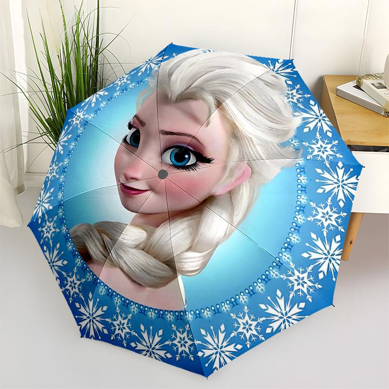

Princess Themed Travel Umbrella-8 Ribs Automatic Opening and Closing, Portable Folding Design, Compact and Stylish Umbrella