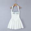 European & American Style Women's Embroidered Halter Bodycon Mini Dress