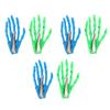 6 PCS Hands Bone Hair Clips Blue Green Portable Scary Hand Claws Hairpins for Halloween Cosplay