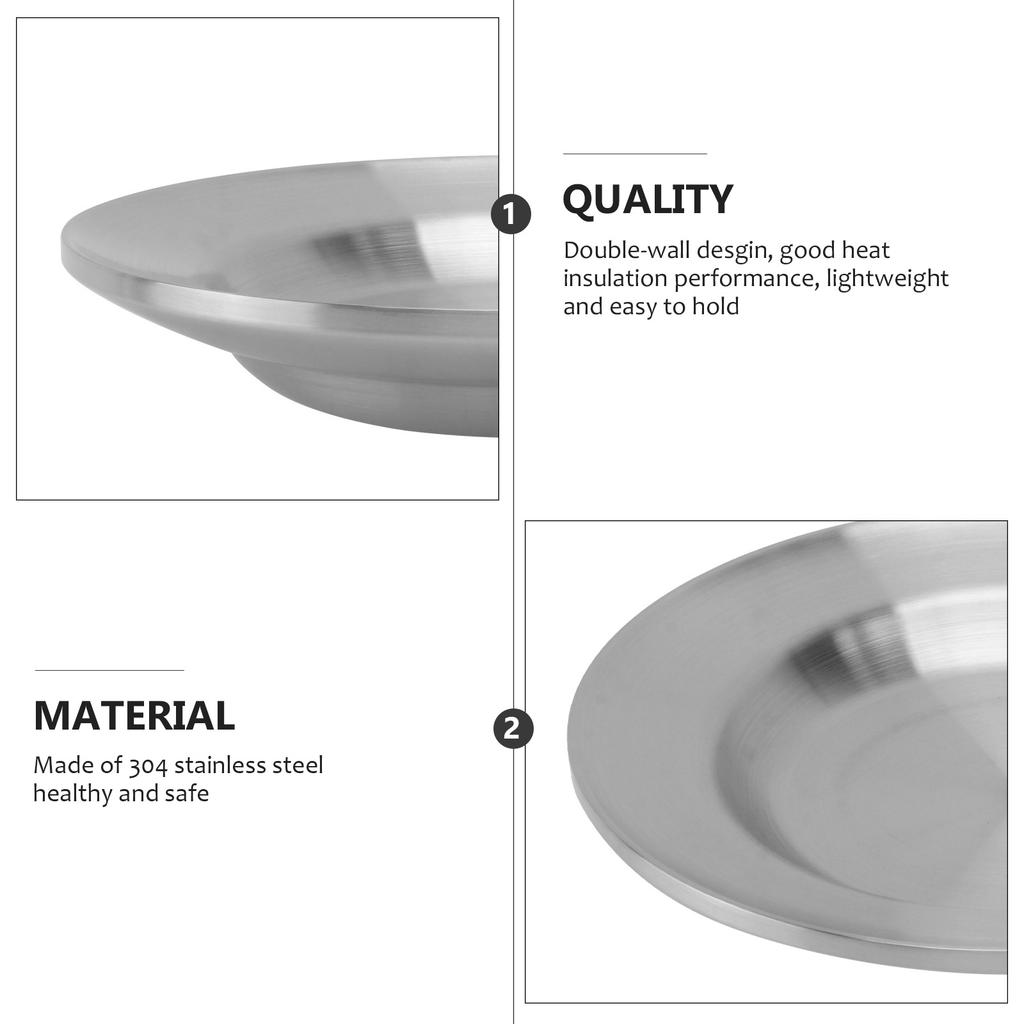 round dish round plate stainless steel dish stainless steel plate dinner plate