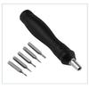 Practical Ratcheting Screwdriver 5 Piece Bit Set Smooth Ratcheting Mechanism Nonslip Handle Compact Storage Solution