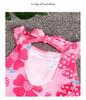 Girls' Gradient Fish Scale One-Piece Swimsuit with Skirt