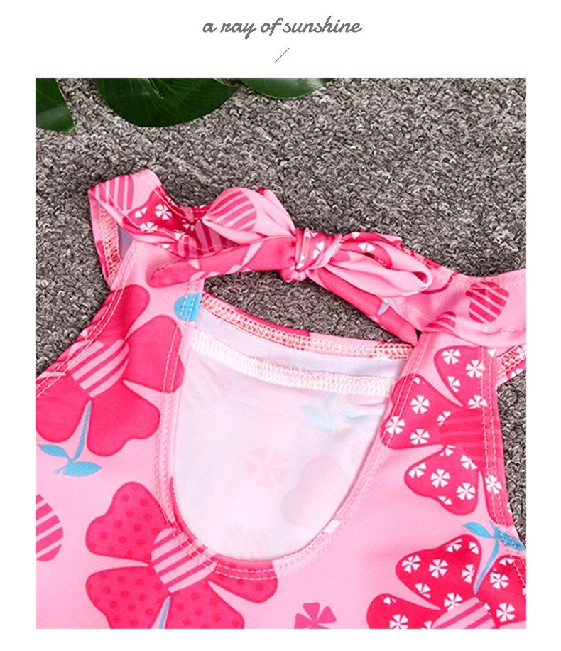 Girls' Gradient Fish Scale One-Piece Swimsuit with Skirt