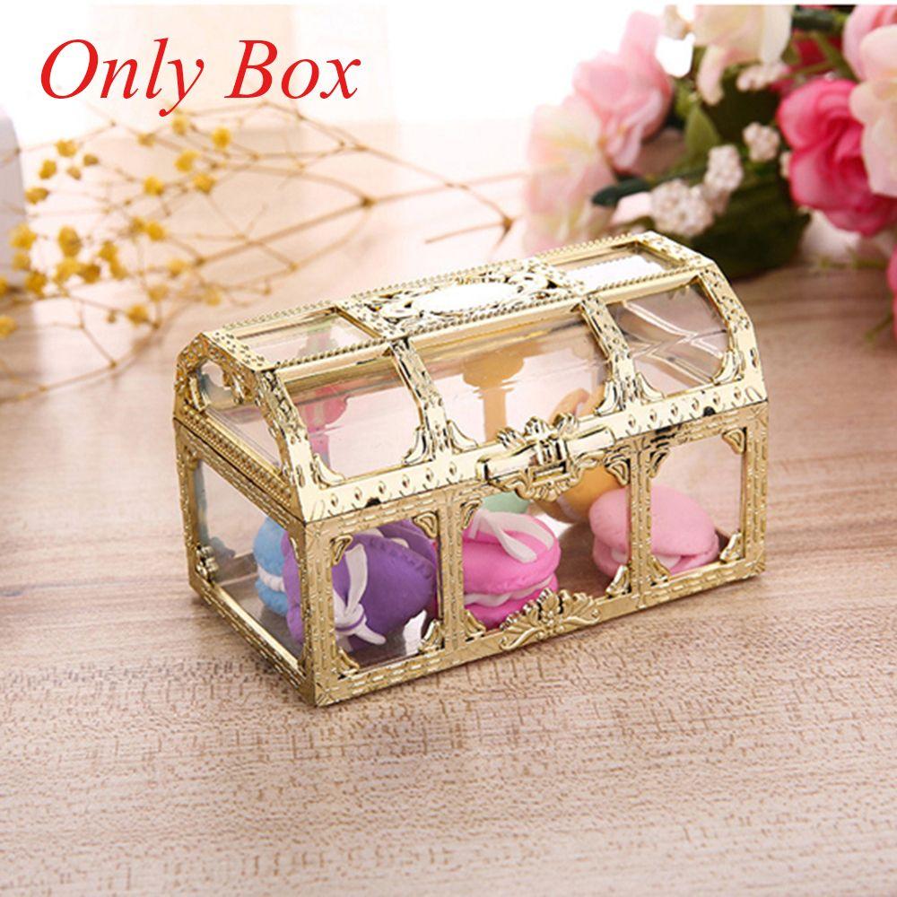 Plastic Transparent Souvenir Trinket Organizer Candy Box Pirate Treasure Chest Jewelry Storage