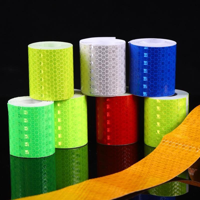 High Visibility Honeycomb Design Reflective Tape Waterproof Self-Adhesive for Bike Motorcycle Vehicle Safety