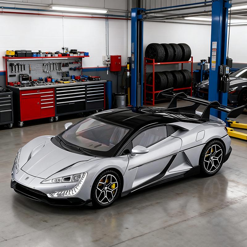 1/24 BYD Look UP U9 Supercar Legierungsmodellauto Spielzeug Diecasts Metallguss Sound und Licht Auto Spielzeug für Kinder Fahrzeug