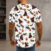 Men S Plus Size Round Neck Short Sleeve Halloween Printed White T Shirt