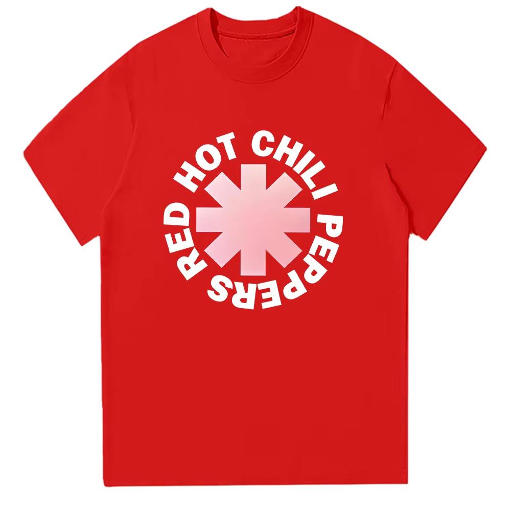 Red Hot Chili Peppers New Logo Graphic T Shirts Men Cartoon Cool Clothing Men Women Harajuku ShortSleeve Loose Breathable Tees