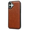 For iPhone 17 Case Calf Texture PU Leather Anti Fingerprint Back Phone Cover