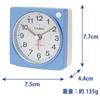 Casio Alarm Table Clock, Radio-Controlled, Clock, Blue, Analog, Small, Light, TQ-750J-2JF