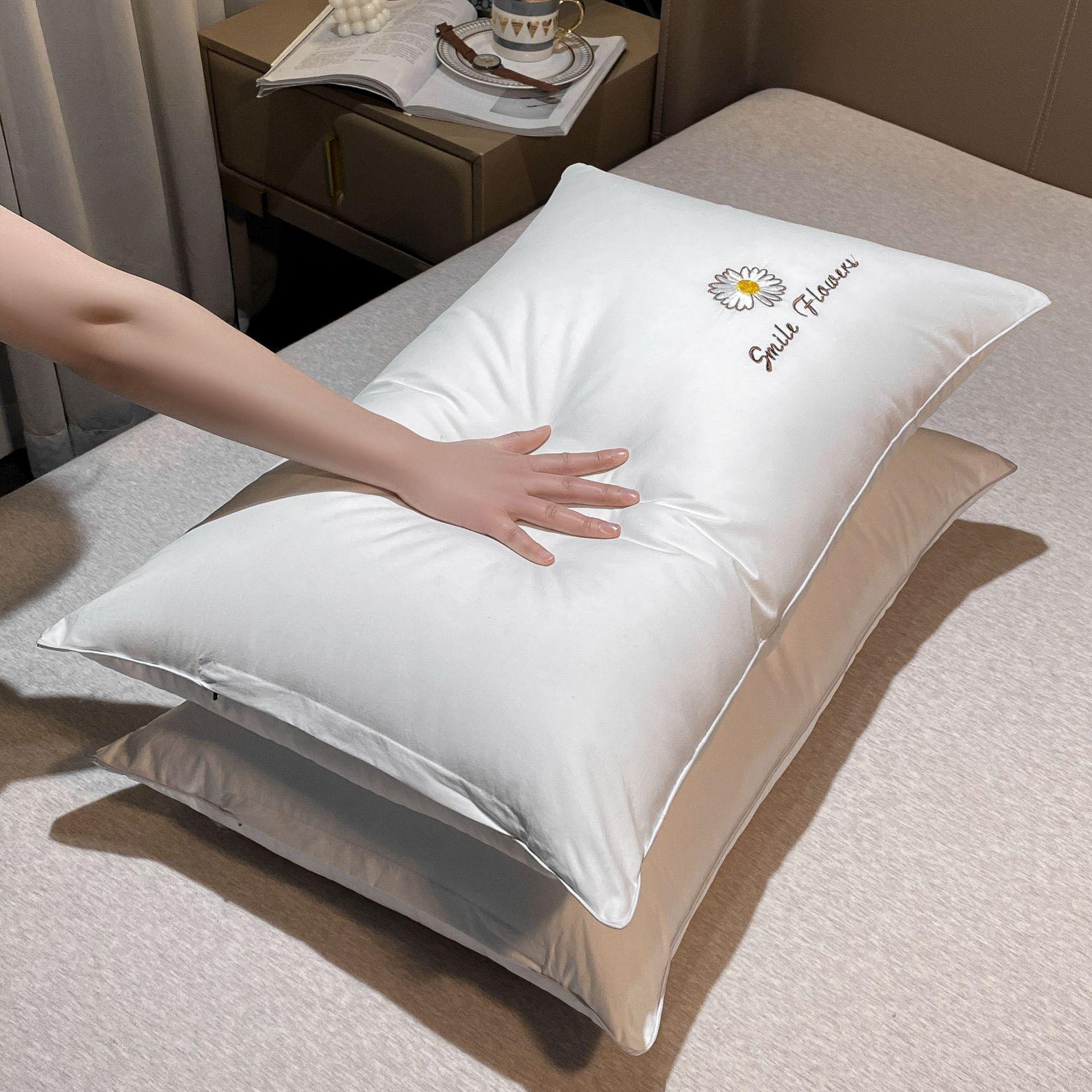 

Подушки для поддержки шеи Daisy Cotton, пара - Прочные, не проминающиеся для взрослых и студентов Low Pillow Single