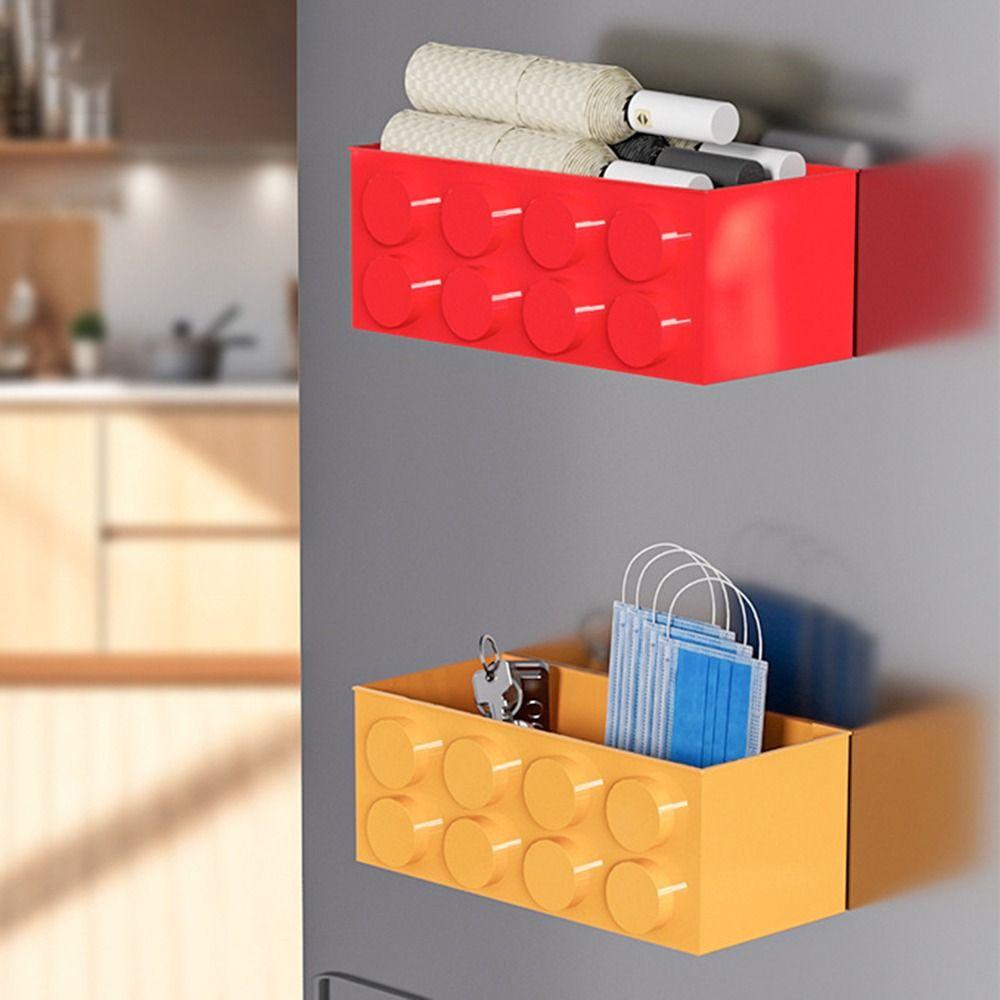 Plastic Block Storage Box Building Block Desk Organizer  Kitchen Supplies