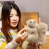 Cute Simulation Squirrel Doll Plush Toy Zoo Hamster Doll Children Sleep Soothing Pillow Rag Doll