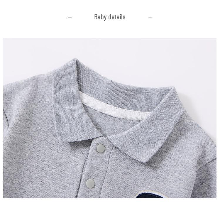 Autumn Fashion Baby Boy Romper Polo Shirt - Toddler Gentleman Style Outerwear