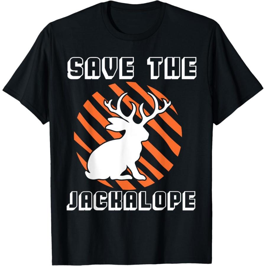 Save The Jackalope Cryptid Jackrabbit Rabbit Bunny T-Shirt(9) XXXXXL чёрный