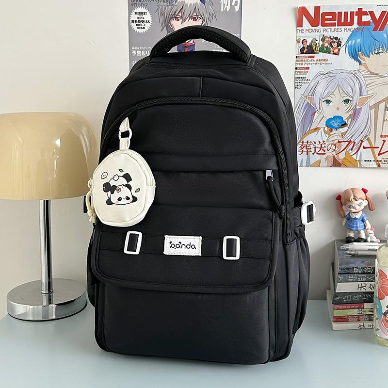 

Новый высококачественный рюкзак в колледжском стиле, свежий и милый, для учеников средней школы, легкий, большой вместимости чёрный