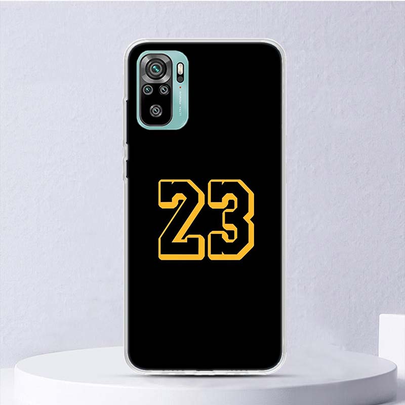 Basketball 23 24 Number Soft Case For Xiaomi Redmi Note 14 13 12S 11S 10S 12 Pro Plus Phone Cover 11 10 11E 11T Note14 Shell Coq