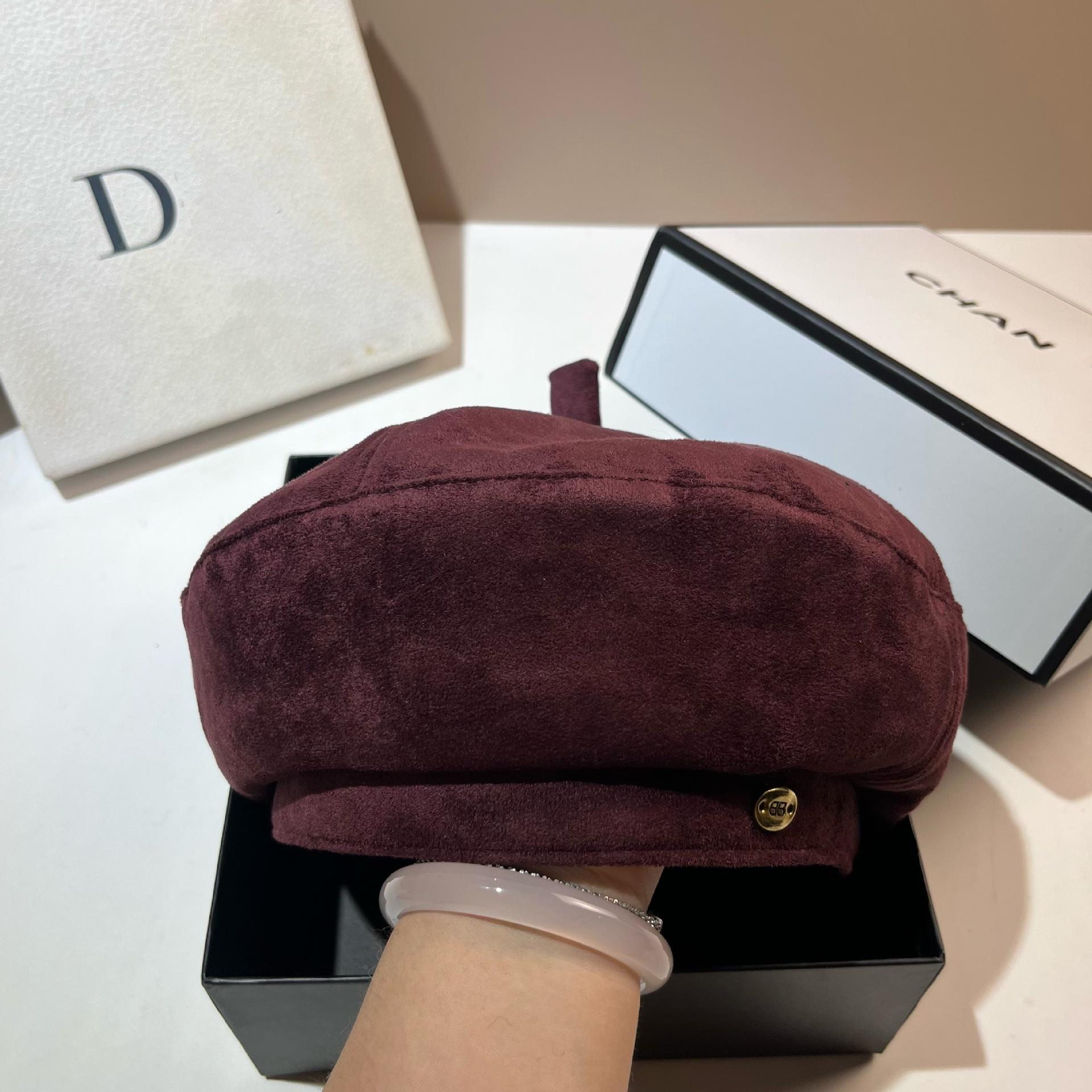 Шифрование Весна и Осень Меховая Беретка Простая Матовая Маиллард Шляпа Художника Универсальная Восьмиугольная Шляпа Adjustable