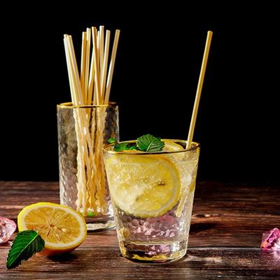 100Pcs 20cm Environmentally Straws Disposable Degradable Straws Wheat Drinking Straws  Drinkware