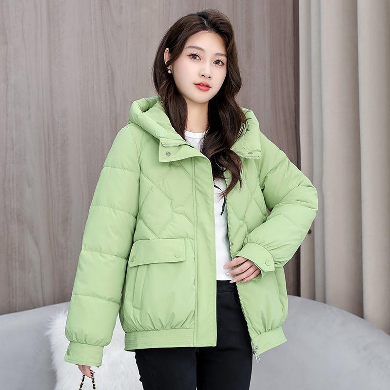 Windproof Lightweight Hooded Thickened Fluffy Warm Cold Loose Short Section of High-quality Fabric Casual Sports Jacket Cotton Jacket Coat