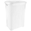 Plastic Laundry Basket, White, 55 L